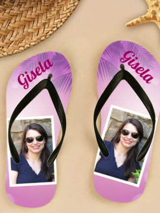 Personalisierte Flip Flops mit deinem Foto und Namen
