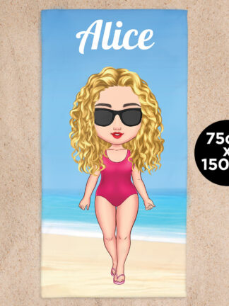 Personalisiertes Strandtuch - Sonnige Charaktere