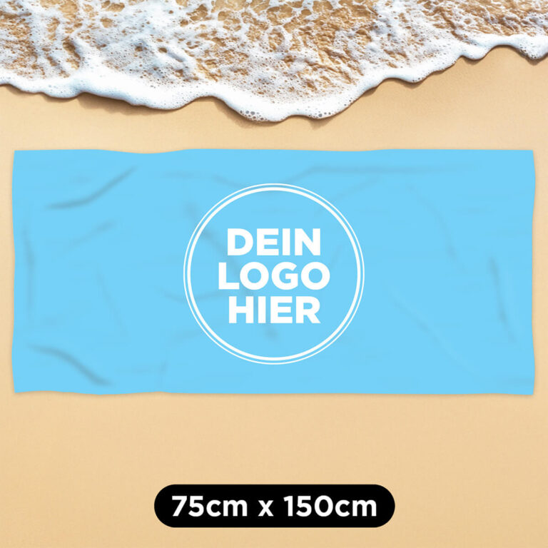 Personalisiertes Strandhandtuch mit deinem Logo