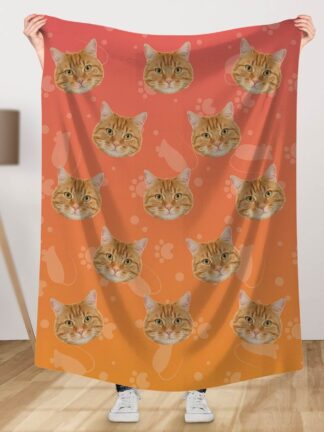 Personalisierte Decke mit Deiner Katze