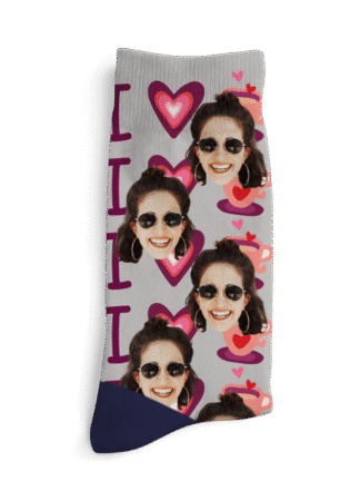 Personalisiert Socken - Ich ️❤️ Kaffee