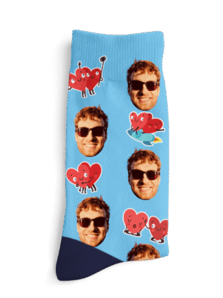 Personalisiert Socken - Herzen