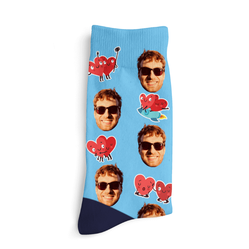 Personalisiert Socken - Herzen