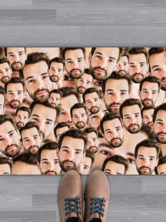 Personalisierte Fußmatte - Verstreute Gesichter