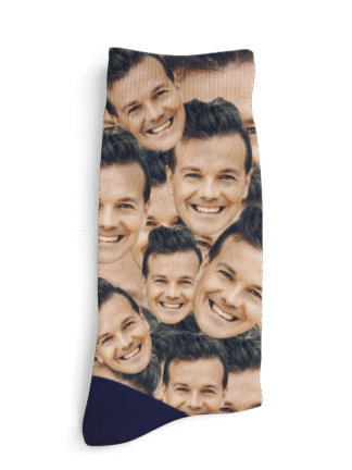 Personalisiert Socken - Netz im Gesicht