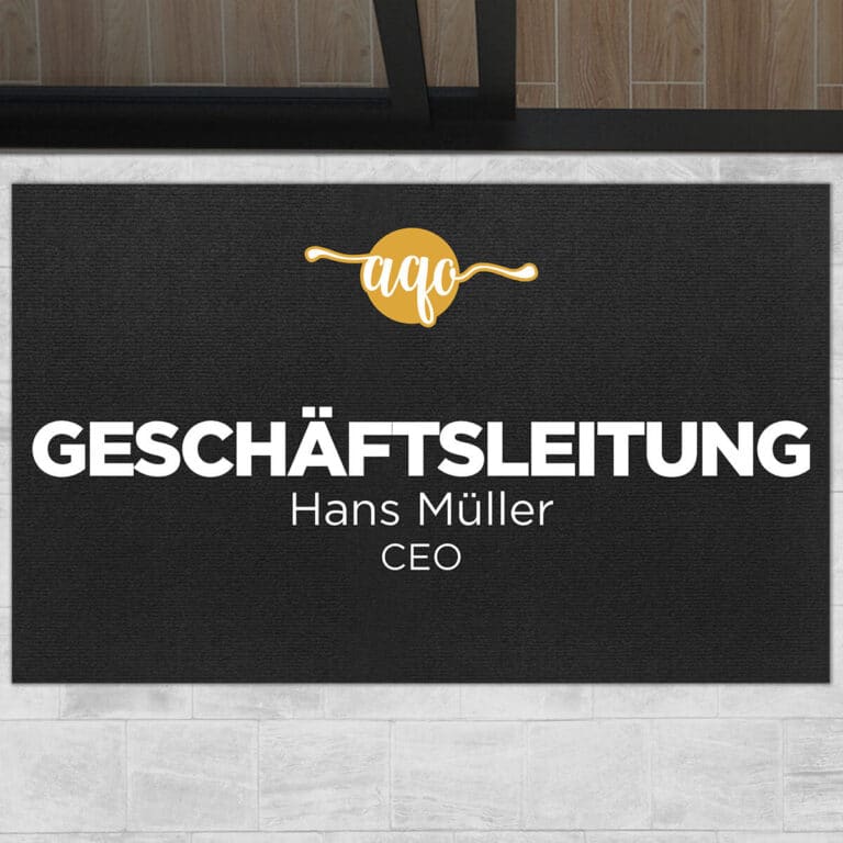 Personalisierte Fußmatte - Professioneller Eingangsbereich