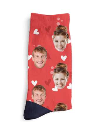 Personalisierte Socken mit Gesichtern