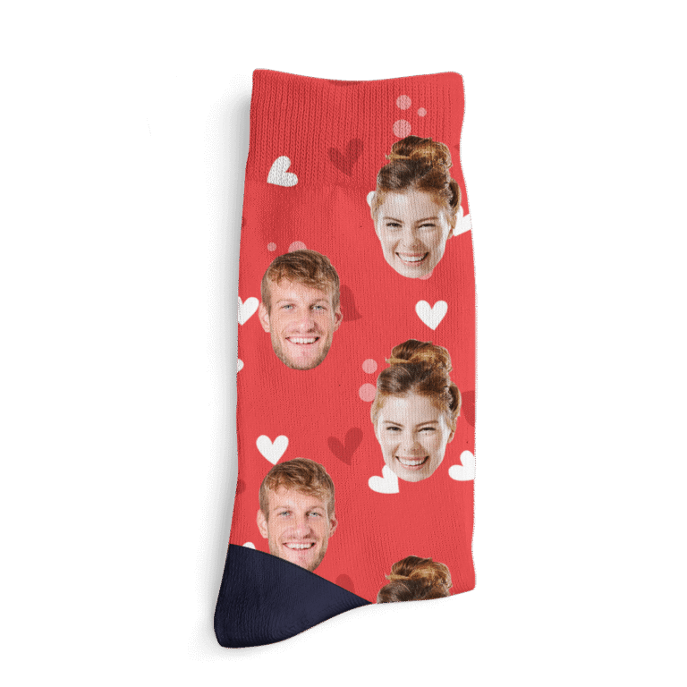 Personalisierte Socken mit Gesichtern