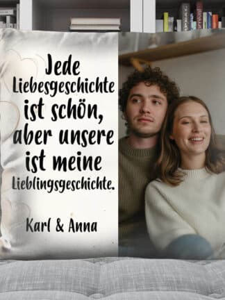 Personalisiertes Kissen - Unsere Liebe