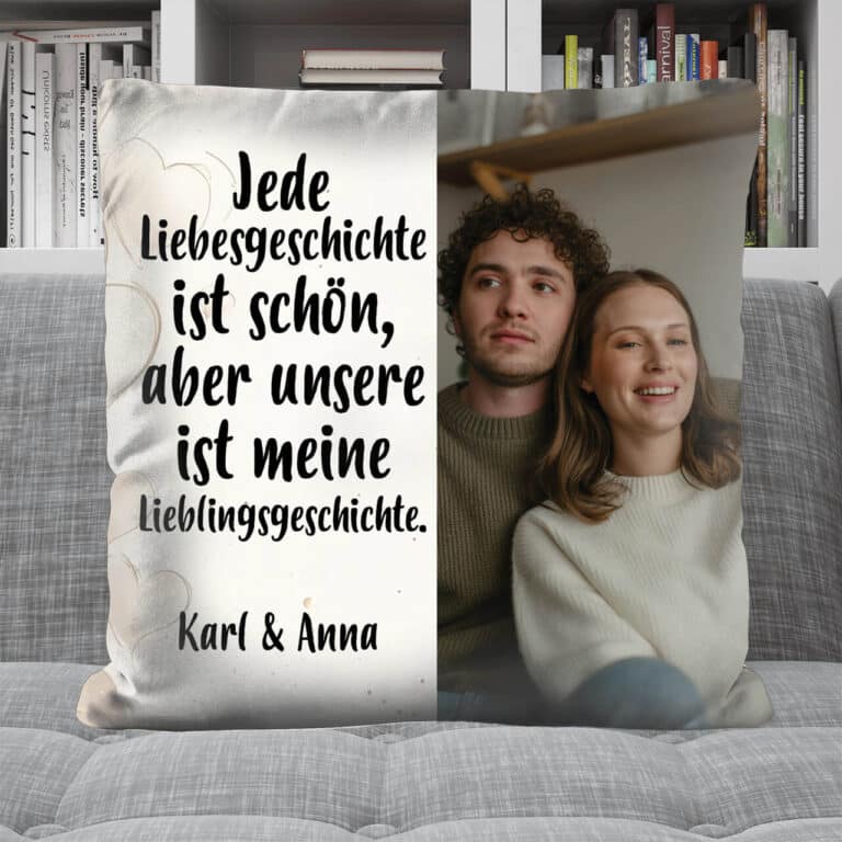 Personalisiertes Kissen - Unsere Liebe