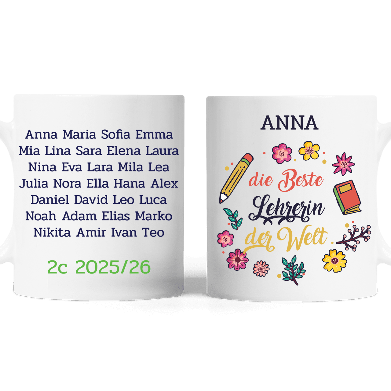 Personalisierte Tasse - Beste Lehrerin der Welt