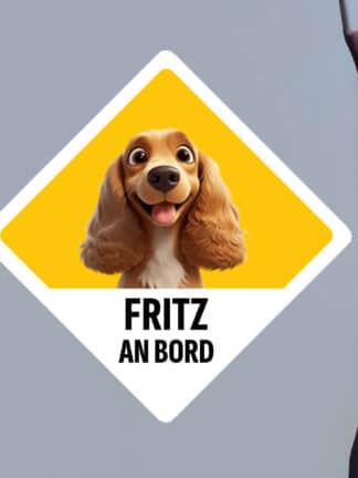 Personalisierter Aufkleber - Hund an Bord