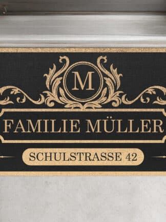 Personalisierte Fußmatte mit Deinem Nachnamen